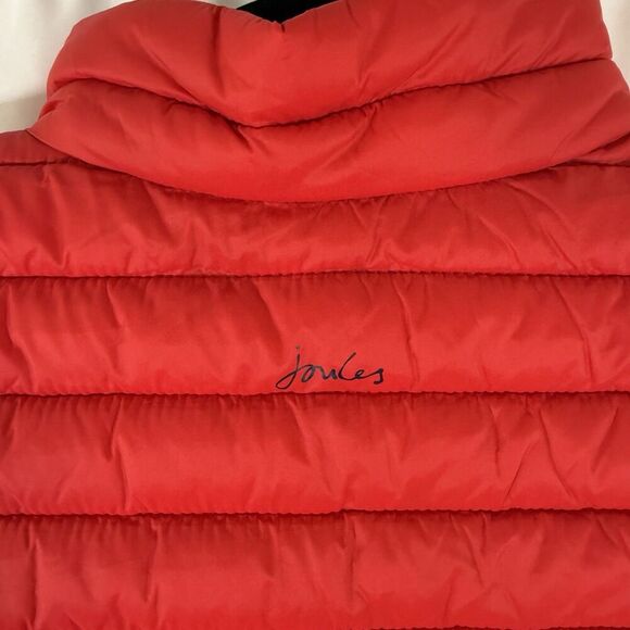 Joules Puffer Vest Women's 4 Red Full Zip Zip Pockets Right as Rain Collection - Picture 11 of 12